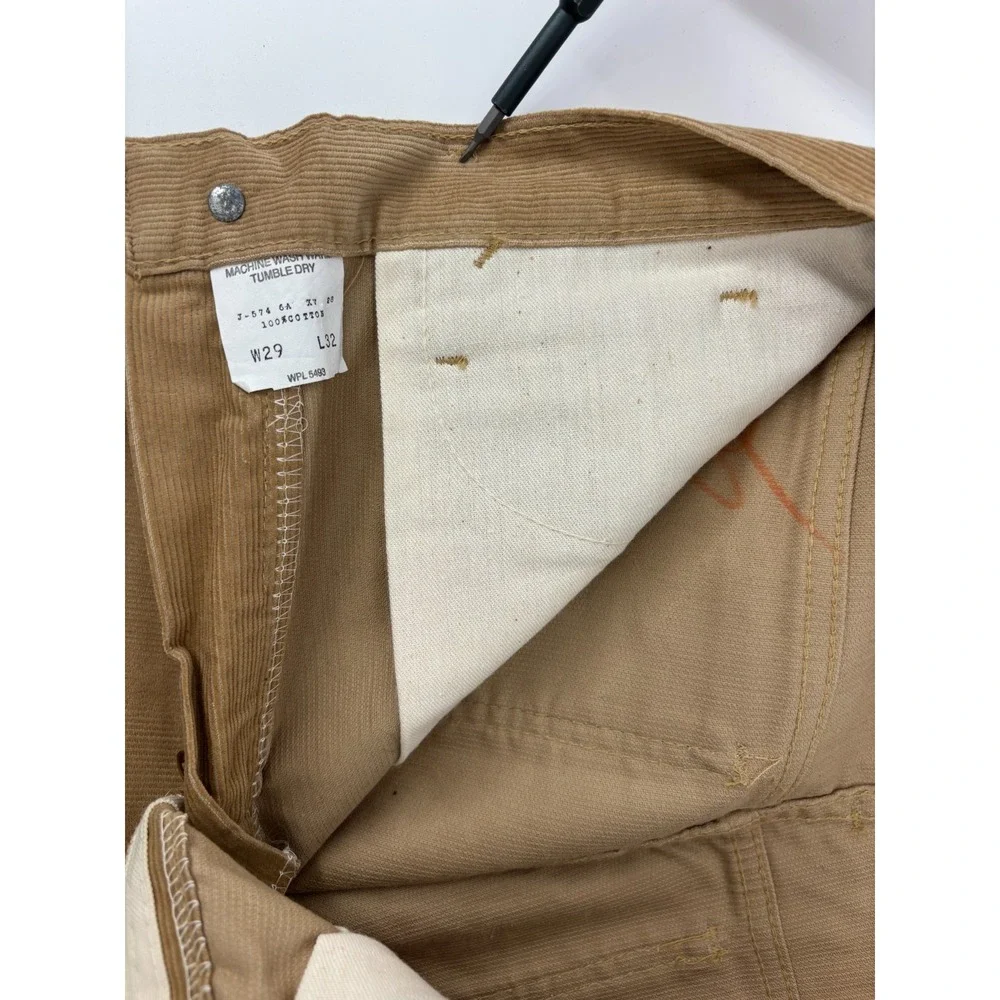 Dee Cee Mens 14 Wale Corduroy Jeans Tan Western Straight Leg 29x32 Vintage NWT